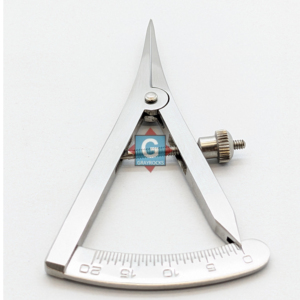 Calibrador Castroviejo de acero inoxidable de alta calidad recto 7cm, rango de medición 0-20mm - Product Image 1
