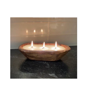 Soporte de vela de masa de madera de Acacia para utensilios de cocina, cuencos de madera para comedor, decoración de Mesa para el hogar, cuenco de vela de masa - Product Image 2