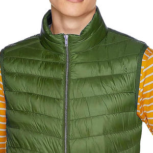 Gilet d'hiver décontracté pour homme sur mesure OEM, veste légère avec fermeture éclair, sans manches, imperméable, respirant, vêtement d'extérieur matelassé - Product Image 5