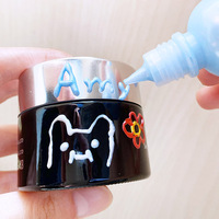 Ensemble de 8 peintures acryliques 3D pour tissu, 8x30ml, lavables à l'eau, permanentes, pour toile, papier, verre, bois et plastique