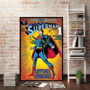 Modern Style Superman <b>Poster</b> Comic Cover with Kryptonite and Nevermore Paper Wall Art - Product Image 1