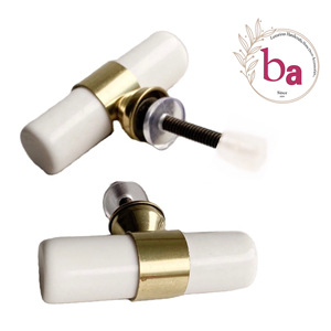 Artisanat T-Bar Résine Laiton Boutons Poignée pour Armoires De Cuisine Entrepôts Extérieurs Villas pour Salles De Bains Salons - Product Image 1
