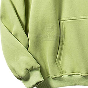 Sweats à capuche tendance pour hommes grande taille, épaules tombantes, 100% coton, uni, style streetwear d'hiver, vente en gros - Product Image 5