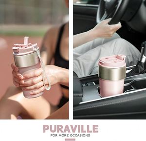 Mug à café isotherme au design simple et durable avec couvercle, garde au chaud et au froid pour l'intérieur - Product Image 6