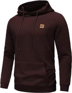 100% coton Streetwear pull à capuche impression numérique cravate-teinture Applique Design lavé à l'acide délavé solide doublé devant - Product Image 1