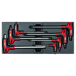 Juego de 7 Llaves Hexagonales con Cabeza Esférica y Mango Bimaterial Termoformado al Vacío para Aplicaciones Industriales - Product Image 1