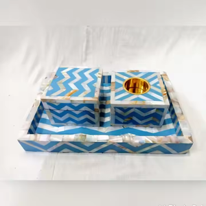 Juego de Bakhoor Mabkhara, juego de quemador de incrustaciones de hueso y juegos de bandejas acrílicas para la decoración del hogar - Product Image 3