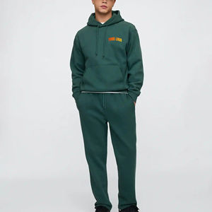 Survêtement 100% coton de qualité supérieure pour hommes, personnalisé DTF imprimé Logo solide motif pull à capuche poids lourd - Product Image 6