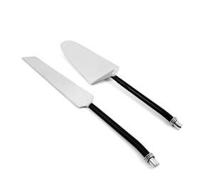 Juego de servidor de pastel de acero inoxidable de metal chapado en oro con nuevo logotipo personalizado y juego de herramientas de pastel de diseño con juego de diseño en forma de corazón - Product Image 2