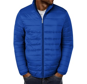 Veste matelassée surdimensionnée pour homme avec logo personnalisé, col haut, manteau d'hiver, streetwear, vente en gros - Product Image 1