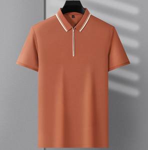 Logo personnalisé de haute qualité 1/4 fermeture éclair tricoté impression décontractée intelligente pour chemise vêtements de golf à col pour hommes - Product Image 1