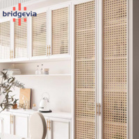 Plaque en acrylique transparente tissée en bambou, panneau PMMA transparent, taille personnalisée pour la décoration intérieure, les cloisons, les meubles, la décoration commerciale