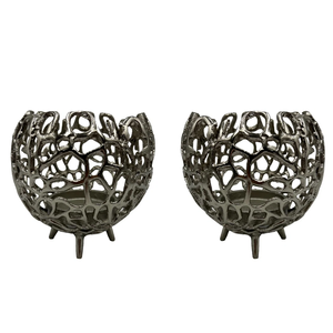 Portavelas de aluminio de lujo hecho a mano, tarro de vela de hormigón único para decoración de habitación, vacaciones, Navidad - Product Image 5