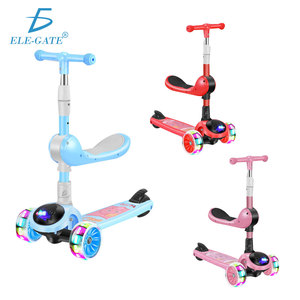 Scooter Eléctrico de Acero de 3 Ruedas para Niños, Plegable, con Luces y Sonidos para Jugar al Aire Libre - Product Image 2
