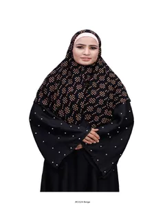 ספק זהב צעיפי משי סיני אישה מוסלמית צעיף מעצב דפוס פרחוני חיג'אב