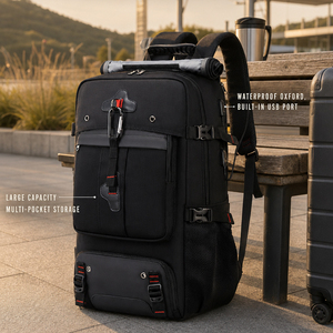 Waterproof Oxford USB Backpack Large Capacity Multi-functional Outdoor Sports Travel Commuting <b>Rucksack</b> for Men <b>Women</b> - Product Image 1