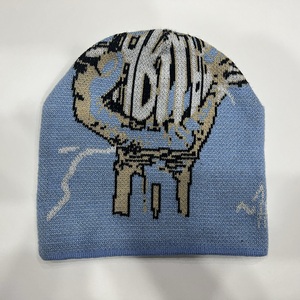 Bonnet en tricot personnalisé en acrylique de style nouveau avec broderie et texte personnalisé, épais, chaud, pour l'hiver et la plage, pour hommes et femmes - Product Image 2