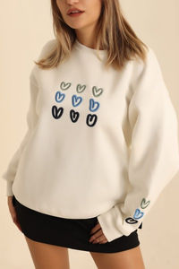 Sudadera bordada de invierno de gran venta, sudadera bordada sostenible de secado rápido de algodón Original con hombros caídos - Product Image 4