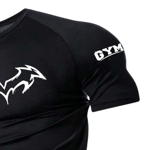Camiseta de Compresión Negra para Hombre, Manga Corta, Corte Ajustado, para Entrenamiento Deportivo, Gimnasio, Ejercicio, Fitness, Running, Capa Base Deportiva de 200g - Product Image 3