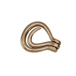 Hebilla de selección de pezuña de latón de fabricación japonesa, hebilla plegable de cinturón de patrón sólido delgado de 35mm con técnicas de chapado - Product Image 3