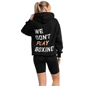 Surdimensionné polaire à capuche demi fermeture éclair femmes chaud Fitness sweats dames Gym sport manteau en plein air entraînement vêtements de sport - Product Image 1