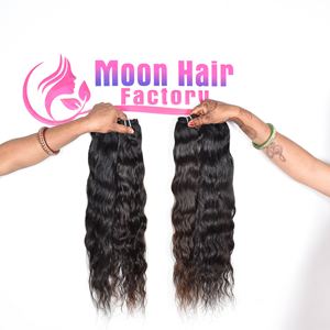 Paquete de cabello humano natural alineado con cutícula 100%, venta al por mayor en fábrica, extensiones de cabello natural de proveedor indio a la venta por exportación - Product Image 5