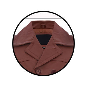 Service OEM Manteau en cuir pour homme de couleur unie à manches longues et à design unique Produit populaire Meilleur veste en cuir coupe ajustée pour homme pour l'hiver - Product Image 4