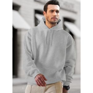 Vente en gros logo personnalisé pull en polaire uni lourd surdimensionné cordon de serrage sweats à capuche pour hommes fabricant de vêtements d'hiver respirants - Product Image 2