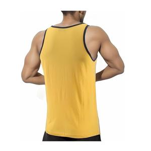 Meilleur prix vêtements d'été Bangladesh haute qualité 100% coton hommes débardeur décontracté couleur unie maillot unique tricoté - Product Image 5