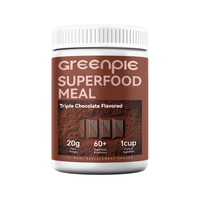 Greenpie Superfood Meal Replacement Shake Triple Chocolate Flavor Plant Protein Dietary Powder OEM Private Label
