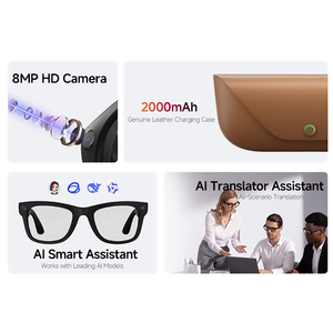 แว่นตาอัจฉริยะ HD5 Ultra AI กล้อง 8MP ความละเอียด 1080P กันน้ำ IP65 รองรับการสั่งงานด้วยเสียง เล่นเพลง โทรออกได้ - Product Image 3