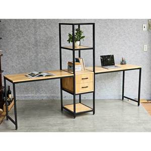 HBMN041 240x50cm Minimalist Rubber Wood Office <b>Desk</b> with Bookshelf for Bedroom Use or Laptop <b>Computer</b> Table - Product Image 5