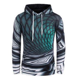 Sweat à capuche léger pour homme, haute qualité, décontracté, pour l'hiver, en coton et polyester, avec broderie, teinture unie - Product Image 1