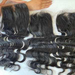 Remy virgen vietnamita de alta calidad 13x4 completo para paquetes de ondas naturales frontales de encaje extensiones de cabello humano de grado crudo - Product Image 5