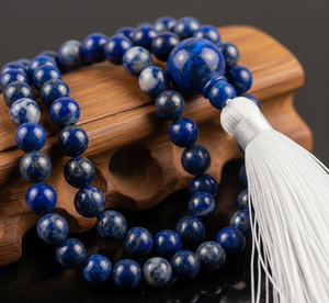 Collar de cuentas Mala 108 de alta calidad, 6mm, lapislázuli Natural, piedra preciosa, pulido clásico suave, regalo religioso de moda Natural - Product Image 5