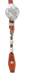 Cabestro de una oreja de alta calidad, cuero natural, estilo occidental, herrajes de plata pesada, precio al por mayor - Product Image 6