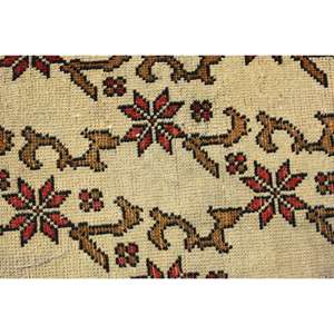 Tapis turc 4,8 x 8,3 pieds, tapis en laine unie jaune rouge vintage - Product Image 5