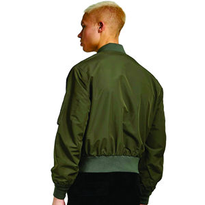 Chaquetas de Invierno Personalizadas al por Mayor, Chaquetas de Hombre de Talla Grande, Chaquetas Bomber de Nailon Satinado Lisas para Hombre - Product Image 6