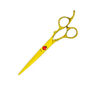 Professionnel Full Gold Barber Cheveux Ciseaux En Acier Inoxydable Fantaisie Vis Lame Pointue Avec Étui En Cuir - Product Image 5