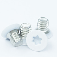 Sekrup Mesin Torx Flat Berlapis Nikel Baja Tahan Karat Oval Tahan Korosi M3.5*4mm KELAS 4 Nilon Elektronik
