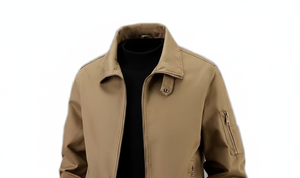 แจ็กเก็ตทำงานผ้าเดนิมที่ได้รับแรงบันดาลใจจากวินเทจมีซิปปิดแบบลำลองกันน้ำกันลมมีตัวอักษรที่มีน้ำหนักเบามีตักษร - Product Image 3