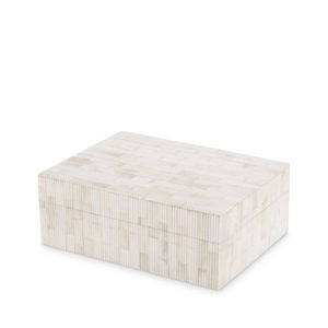 Boîte de rangement de bijoux en bois de conception moderne taille moyenne idéale pour femmes bague colliers boîte de courtoisie fabricant en Inde stockage parfait - Product Image 2