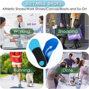 Viêm khớp hỗ trợ chèn giảm đau viêm khớp plantar Fasciitis Lót Gót Chân Giảm Đau chỉnh hình chiều dài 3/4 đế - Product Image 6