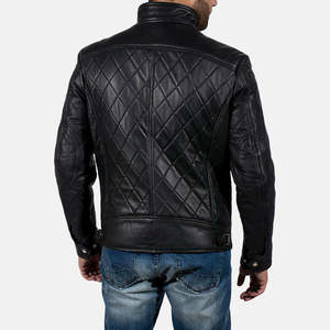 100% véritable peau de serpent hommes Style Vintage veste en cuir support écologique coupe-vent respirant fermeture à glissière veste d'hiver - Product Image 4