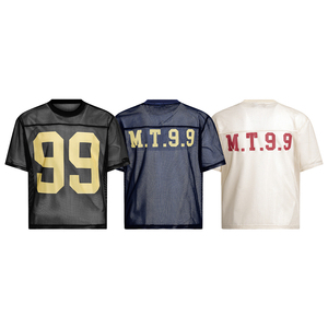 Maillot de football américain en maille courte pour hommes, dernière conception, maillot en maille d'été 100% maillot de sport en maille de polyester - Product Image 3