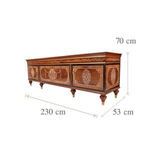 Meuble TV en bois Royal Classic avec détails ornés - Product Image 6