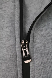 Chándales con capucha para hombre con cremallera personalizada, ropa de calle con lavado ácido, patrón sólido, 100% algodón, respetuoso con el medio ambiente, otoño - Product Image 2