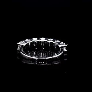 Aniva Jewels, anillo de banda de diamante de Color plateado, anillo de boda clásico, joyería pavimentada, anillos de compromiso de circonita cúbica para mujer - Product Image 4