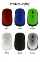 Mouse Komputer USB Nirkabel 2.4G LED Backlit Portabel Optik Tipis Ultra-Tipis 1200 DPI Tersedia