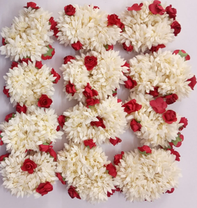 เครื่องประดับผมแบบอินเดียโบราณทำมือสีแดง น้ำหนักเบา สำหรับผู้หญิง ใช้เป็นเครื่องประดับข้อมือสำหรับงานแต่งงาน งานสันจีต และวันแม่ - Product Image 4